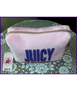 NWT Juicy by Juicy Couture Pink &amp; Purple Large Soft Fleece Cosmetic Bag ... - $398.99 MXN