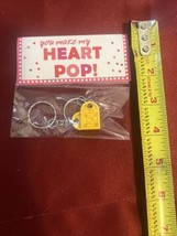Valentine’s Day, Lego Brick Heart Keychain Yellow Couples - $8.79