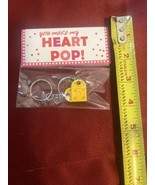 Valentine’s Day, Lego Brick Heart Keychain Yellow Couples - $8.79