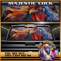 Majestic Cock - Truck Back Window Graphics - Customizable - $58.95+