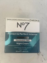 No7 Protect &amp; Perfect Intense Advanced Fragrance Free Night Cream 1.69 oz - £12.75 GBP