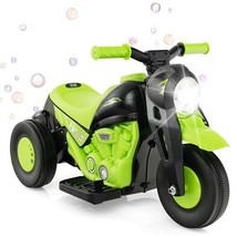 6V Kids Electric Ride on Motorcycle with Bubble Maker and Music-Green - ... - £80.99 GBP