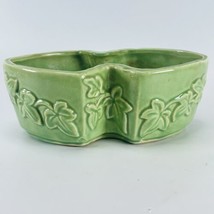 Green Ivy Vine Leaves Pottery Planter Marked Usa 525 Vtg Mcm Mid Century Ceramic - £15.37 GBP