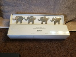 Pier 1 Pier One Imports Silver Metal Elephant Napkin Rings - £11.67 GBP