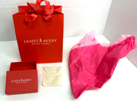 James Avery 6x7&quot; Presentation Gift Bag Packaging, 3x2-1/4&quot; Box, Felt Pou... - $11.83