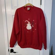 Vintage  B Wear Snowman Sweatshirt Adult XL Christmas - £28.24 GBP