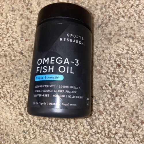 Sports Research Omega-3 Fish Oil, Triple Strength *LARGER 90 Softgels - - $28.00