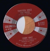 Jerry Vale Camelot 45 rpm Thirteen Girls Too Much - £7.90 GBP