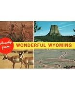 VINTAGE POST CARD DEVILS TOWER ANTELOPE WYOMING  POSTED 5.5 X 3.5 PHOTO ... - $12.11 CAD