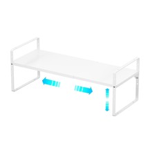 Expandable Cabinet Shelf Organizers, Stackable Kitchen Counter Shelves Spice Rac - £39.48 GBP