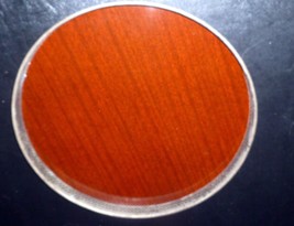 Formica  Round Serving / Bar Tray Fillagree Woodtone Formica  14&quot; - £17.02 GBP