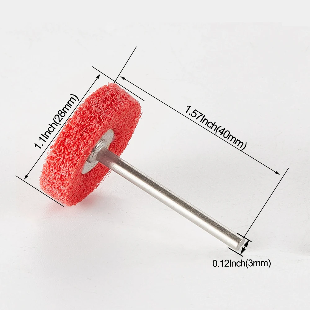 10pc Nylon Fibre Asive Point T-shaped Non-woven Polishing Gridning Head m/2.35mm - £139.94 GBP