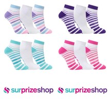 2025 Surprizeshop 3 Pares De Mujer Raya Trainer Golf Calcetines Aqua Mor... - $13.63