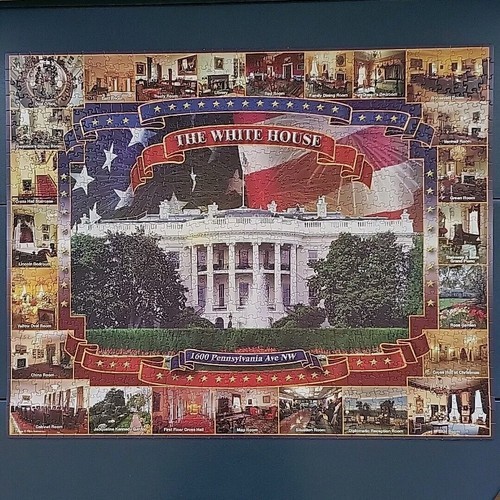 White House Puzzle White Mountain 1000 Pc 940S 1600 PA Ave RARE COMPLETE EUC Item image 3