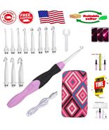 Rechargeable Lighted Crochet Hooks - 11 Interchangeable Sizes with Trave... - $54.54 CAD