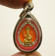 Lord Ganesha Red Pendant Success God Ganapati Miracle Ganesh Lucky Rich Necklace - £29.40 GBP