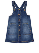 Wonder Nation Baby and Toddler Girls&#39; Jumper Dress Blue Jean - £8.73 GBP