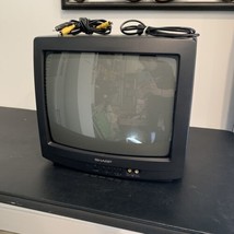 Sharp 13N-M100B 13&quot; CRT Retro Gaming Color TV w/ AV &amp; Coax Cables - Works - £71.90 GBP
