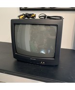 Sharp 13N-M100B 13&quot; CRT Retro Gaming Color TV w/ AV &amp; Coax Cables - Works - £70.32 GBP