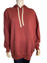 Buffalo David Bitton Red Fleece Hooded Pull Over Sweatshirt Size 2X, NWOT - £22.02 GBP