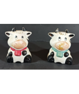 Vintage HOLSTEIN COW SALT PEPPER SHAKER SET Black &amp; White Porcelain Hand... - €7,41 EUR