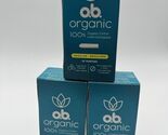 3 Pack- o.b. Organic 100% Organic Cotton Regular, 24 Tampons Each Box - $26.03