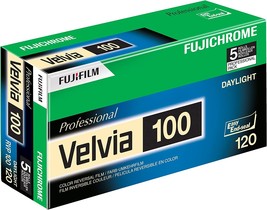 Fujichrome Velvia 120Mm 100 Color Slide Film Iso 100 - 5 Roll Pro, 16326107. - $137.98