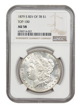 1879-S $1 NGC AU58 (Reverse of 1878) - £425.88 GBP