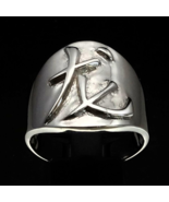 Sterling silver Zodiac ring Dragon Chinese letter symbol high polished 9... - $108.66 CAD