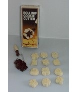 Vintage 1984 Fox Run Rolling Cookie Cutter 12 Interchangeable Shapes Set... - $15.00