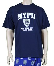NYPD Short Sleeve White Print T-Shirt Navy New York City Gift Souvenir Police - $15.99