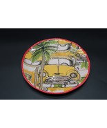 Pier 1 Imports Vintage Car Salmon Melamine 9&quot; Plate Replacement - €17,11 EUR