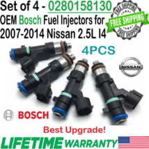 Bosch OEM 4Pcs Best Upgrade Fuel Injectors for 2007-2014 Nissan, Renault 2.5L I4 - £91.78 GBP