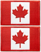 Anley Tactical Canada Flag Embroidered Patches (2 Pack) 2&quot;x 3&quot; Canadian Flag - £5.53 GBP
