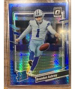 2023 Donruss Optic Brandon Aubrey Blue Hyper Prizm Rated Rookie #226 - $5.70