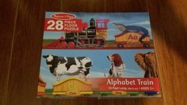  Melissa &amp; Doug 28 Piece Floor Puzzle Alphabet Train 10 Feet Long - £7.91 GBP