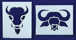 Buffalo/Bison Head Stencils Mylar 2 Pieces of 14 Mil 8&quot; X 10&quot; - Painting /Crafts - $26.16