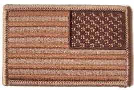 BROWN DESERT AMERICAN FLAG right arm PATCH P9031 EMBROIDERED 3" BIKER mi... - $6.75