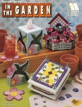 Plastic Canvas Flower Press Hummingbird Tissue Coasters Can Wheelbarrow ... - $12.99