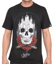 Sullen Arte Collective Hombre Black Altar Calavera Rosas Tatuado Goth T-Shirt NW - £14.16 GBP