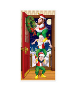 Funny Santa Elf Totem CHRISTMAS ELVES DOOR COVER POSTER Holiday Mural De... - £6.70 GBP