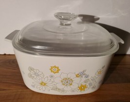 Vintage Corning Ware Floral Bouquet A-3-B Casserole Dish  w/ Lid - £33.94 GBP