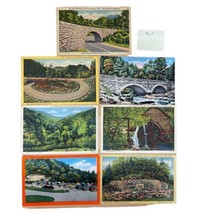 Great Smoky Mountains National Park Newfound Linen Postcards Lot of 7 Vntage TN7 - £9.69 GBP