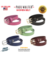 Genuine Leather Women Dress Belt with Heavy Buckle &amp; BUY 1 GET 1 FREE - $28.99