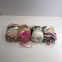 8 Ounces 100% cotton Worsted Weight Yarn Peaches & Creme Sugar & Cream Partial - $8.90