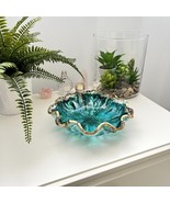 Resin decorative bowl/ Blue and Gold Resin Bowl/Art Bowl/Made-to-order item - $110.43 CAD