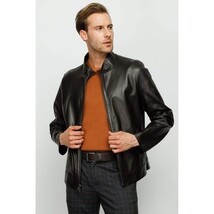 Vinci The Del Rio Leather Black Men Jacket image 9