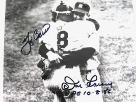 Don Larsen Yogi Berra 1956 Yankees Ws Pg Signed Auto Vintage 8 X 10 Photo Jsa - £197.83 GBP