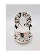 Elizabethan Staffordshire Cut for Coffee trio set made in England - $730.41 MXN