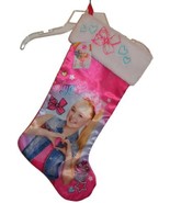 Jojo Siwa Character Graphic Pink Satin Bow Christmas Stocking Embroidere... - $25.22 CAD